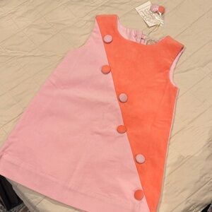 TBBC Blake Burton Dress Corduroy Seashore Sherbert Palm Beach Pink 4T NWT